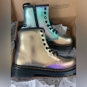 Kids Dr. Martens Size 1 boots Rainbow Crinkle